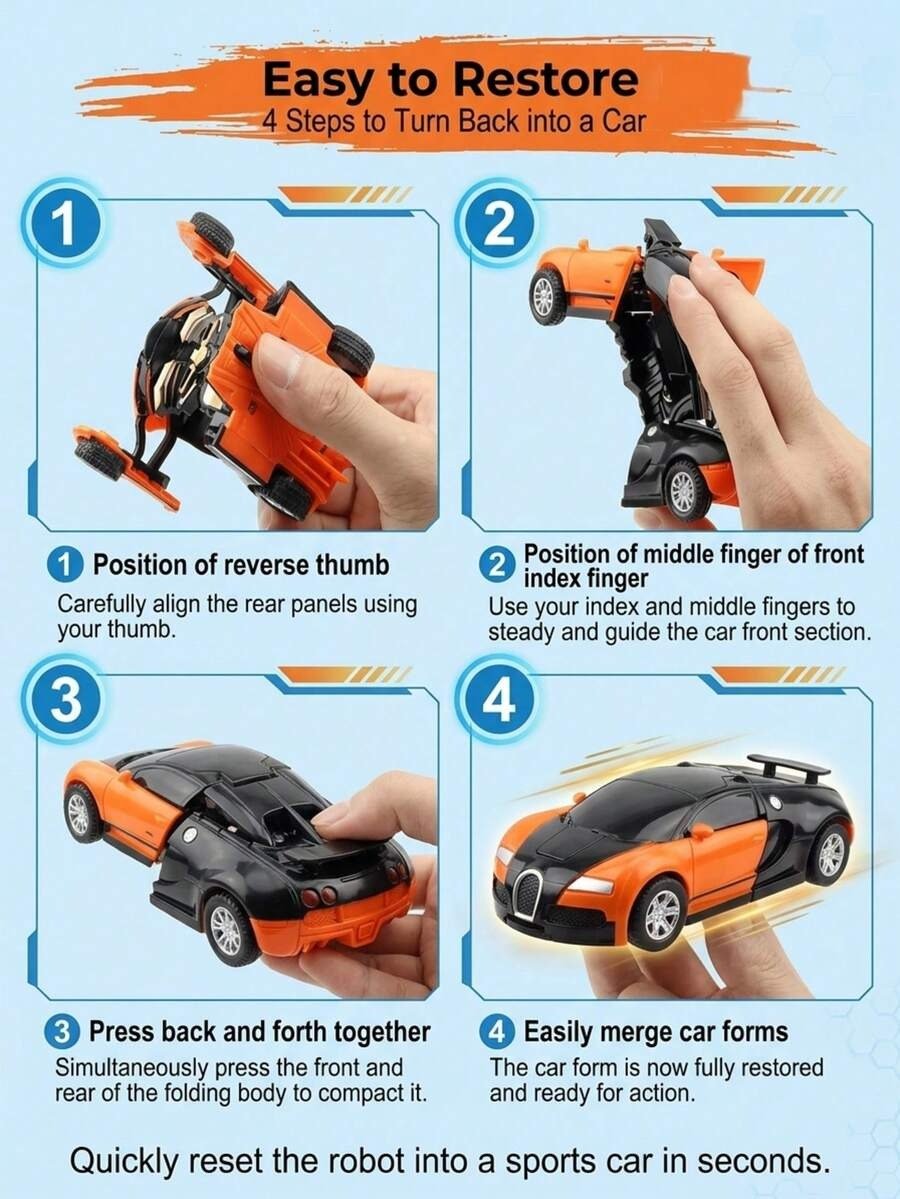 Transforming Collision Toy Car for Kids