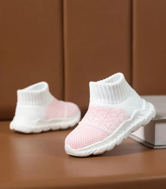 infant color-block knit slip-on sneakers
