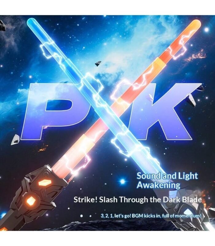 24-Color Retractable Dual-Blade Light-Up Sword Toy