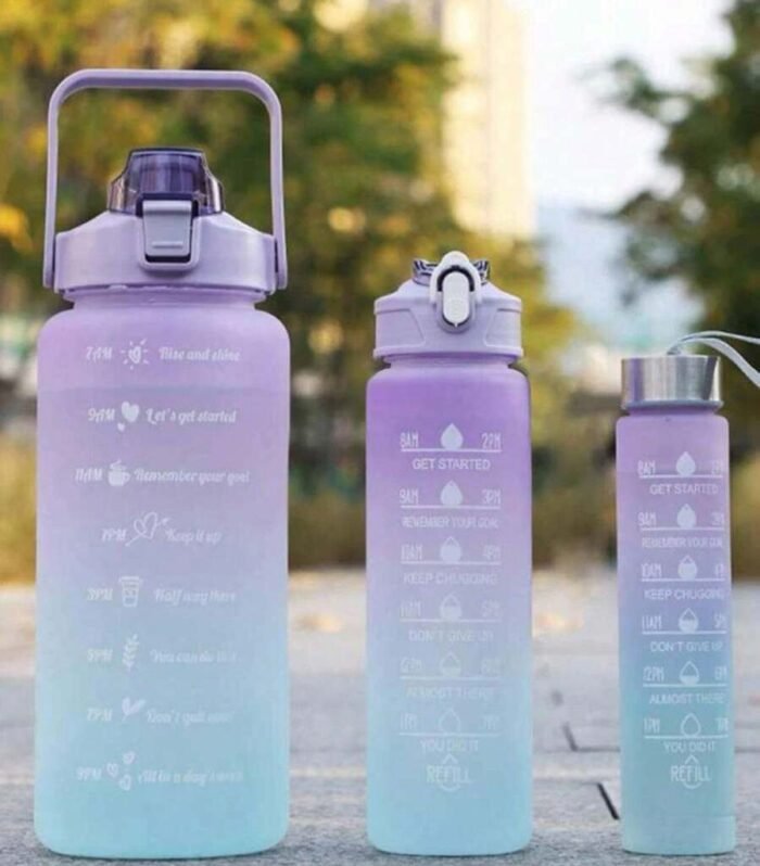 ombre motivational water bottle