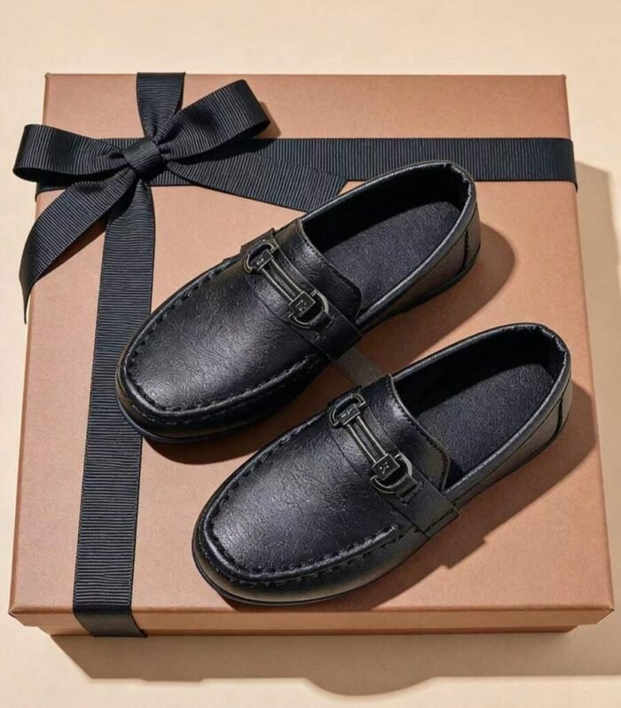 boys British-style slip-on loafers