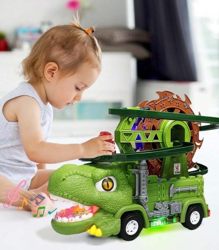 Kids Dinosaur Track Climbing Stairs Toy Car
