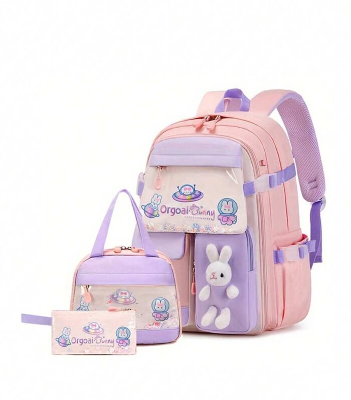 cute rabbit design 3-piece backpack set